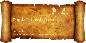Megó Lavínia névjegykártya
